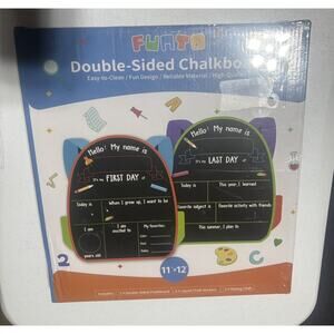 Chalk Board First‎ And last day Of School Includes 3 Liquid Chalk And Wipe Cloth